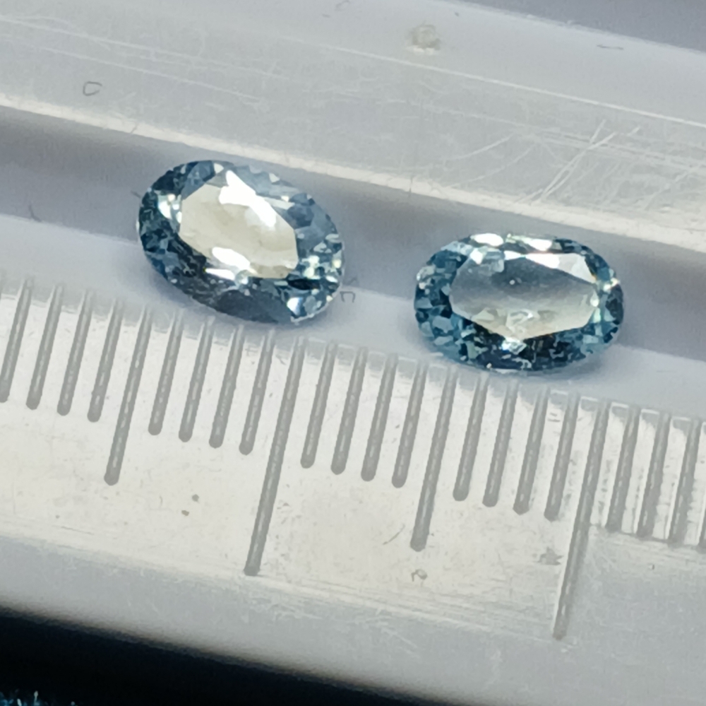 Oval Sky Blue Topaz Gemstones 7x5mm